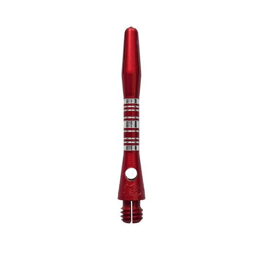 Bulls NL Supra aluminium shafts - rood - 34 mm Bulls NL Supra Aluminium Shafts in Rot mit einer Länge von 34 mm. Das Produkt ist ein hochwertiger Aluminiumschaft für Dartpfeile.