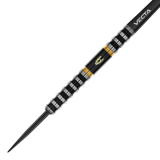 Winmau Alex Spellman steel darts Winmau Alex Spellman Steeldarts sind hochwertige Steeldarts für Dartspieler. Das Bild zeigt das Design und die Details der Darts.