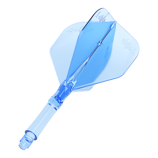 L-Style L-Systeem Flights - Helderblauw Abgebildet ist das Produkt L-Style L-Sytem Flights - Clear Blue. Die transparent blauen Flights werden zum Spielen von Darts verwendet.