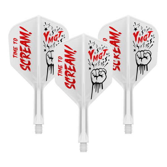 Target Japan K-Flex Scream No6 Flight Shaft-systeem Zu sehen ist das Produkt 410242_Target_Japan_K-Flex_Scream_No6_Flight-Shafts-System_19mm_1Set. Es dürfte sich um einen Dartflight mit Schaftsystem handeln.