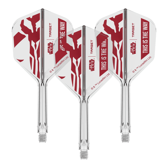 Target Star Wars K-Flex Set Mandalorian nr. 6 Flights Abgebildet ist das Produkt 410624_Target_StarWars_K-Flex_ThisIsTheWay_No6_Flights_26mm_2b. Das Motiv orientiert sich vermutlich an 'This Is The Way' aus Star Wars.