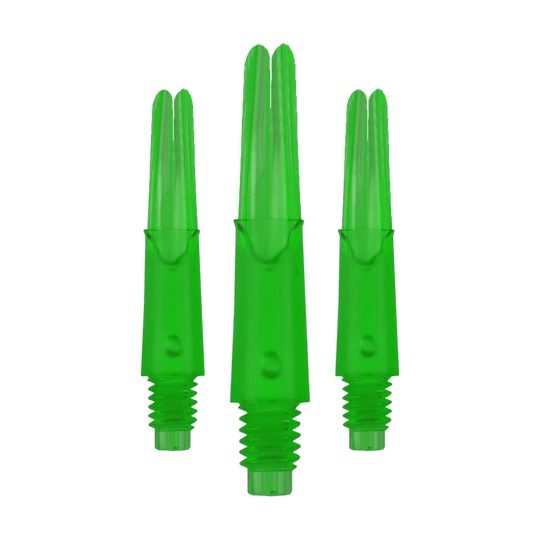 L-Style L-schachten vergrendeld recht - Groen L-Style L-Shafts Locked Straight in einzigartiger Farbe als Set. Das Bild zeigt mehrere Schäfte nebeneinander.