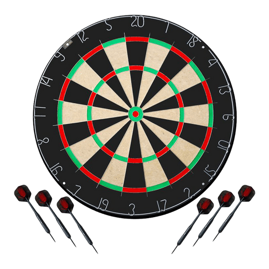 Karella Dartboard BullOut Set inclusief 2 sets stalen darts