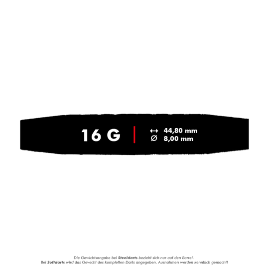 McDart 85 Tungsten V6 Zachte Darten - 16g