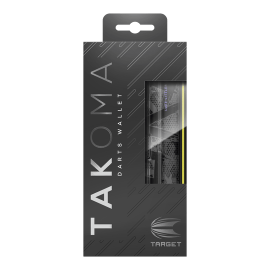 Takoma Ghost Series Luke Littler dartkoffer Das Bild zeigt das Takoma Ghost Series Luke Littler Dartcase. Das Dartcase kommt aus einer speziellen Sammlung und ist für Dartspieler entworfen.