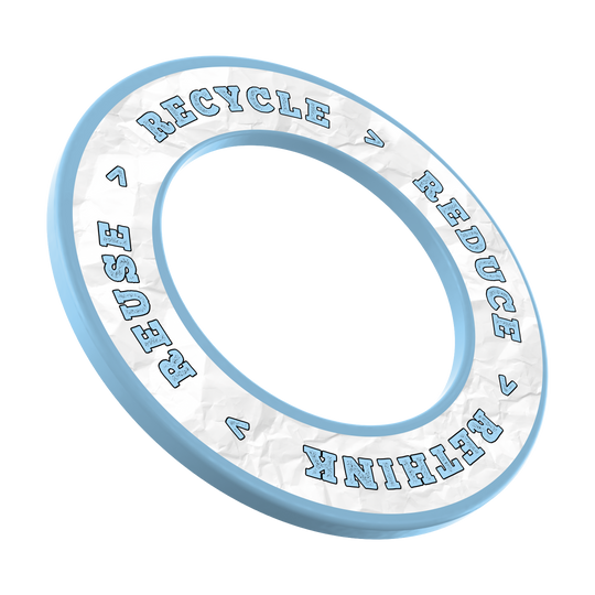 McDart Recyclen Verminderen Heroverwegen Hergebruiken Dartbord Omranding Dieses Bild zeigt das Produkt ‚MSF-C9 McDart Recycle Reuse Reduce Rethink Surround Himmelblau‘. Es ist eine umweltfreundliche Dart-Surround in hellblauer Farbe.
