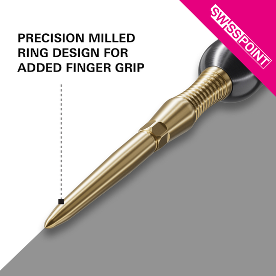 Target Swiss Point Dartpunten Signature RST - Goud Hier sind die Target Swiss Point Dartspitzen Signature RST - Gold zu sehen. Die goldfarbenen Spitzen sind ein hochwertiges Zubehör für Dartspieler.