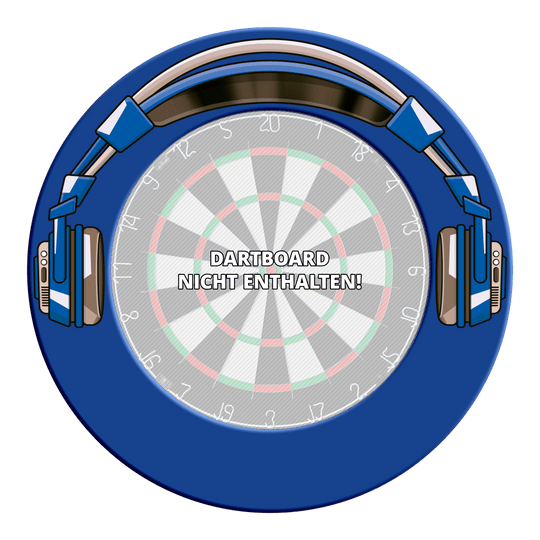 McDart Stereo Dartbord-surround Hier ist ein weiteres Bild des MSF-J4 McDart Stereo Dartboard Surrounds in Blau. Es zeigt das Produkt aus einem anderen Blickwinkel.