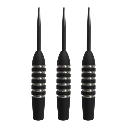 McDart Void 2 stalen dartpijlen - 23 g Auf dem Bild ist das Set McDart Void 2 Steeldart-Barrels - 23g zu sehen. Es handelt sich um eine Nahaufnahme der Steeldart-Barrels als Set.