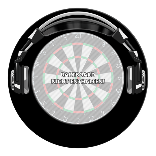 McDart Stereo Dartbord-surround Schwarzes McDart Stereo Dartboard Surround ist auf dem Bild zu sehen. Das Bild zeigt wahrscheinlich das Produkt vor neutralem Hintergrund.