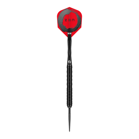 Shot ZEN Straight Turbo Point stalen dartpijlen - 23 g Gezeigt werden die Shot ZEN Straight Turbo Point Steeldarts mit 23g Gewicht. Sie sind ideal für Spieler, die Wert auf Balance und Präzision legen.