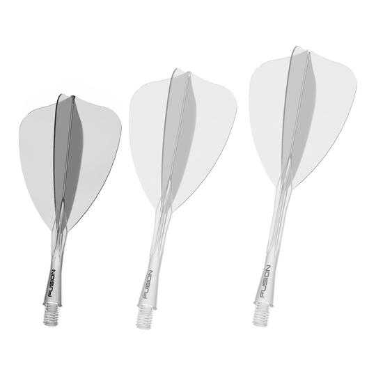 Winmau Fusion Flight Shaft System pijl transparant Zu sehen ist das Winmau Fusion Flight Shaft System Arrow in klarer Ausführung mit einer Länge von 22mm. Es ist speziell zum Einsatz an Dartpfeilen bestimmt.