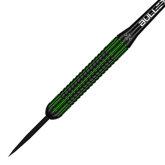 Das Produkt Bullet Gator Brass Steeldarts - 22g wird dargestellt. Diese Darts eignen sich für das Steeldarts-Spiel.