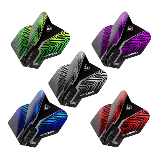 Winmau Prism Delta No2 Standaard Vluchtcollectie Abgebildet ist die Winmau Prism Delta No2 Standard Flight Collection. Die Flights sind für Dartpfeile konzipiert.