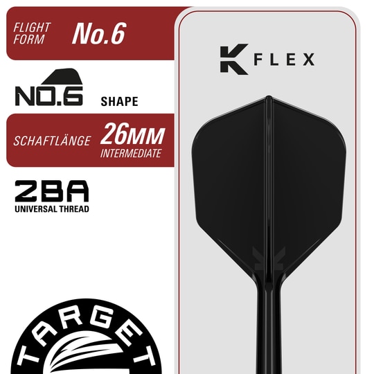 Target Black Marque Blaze Soft Darts - 18 g Zu sehen sind die Target Black Marque Blaze Softdarts in der 18g Variante. Sie bieten ein elegantes Design und sind für Softdart-Spieler geeignet.