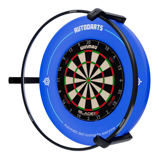 Das Bild zeigt das Autodarts Vantage Auto-Scoring-System. Das Produkt ist nicht näher beschrieben.