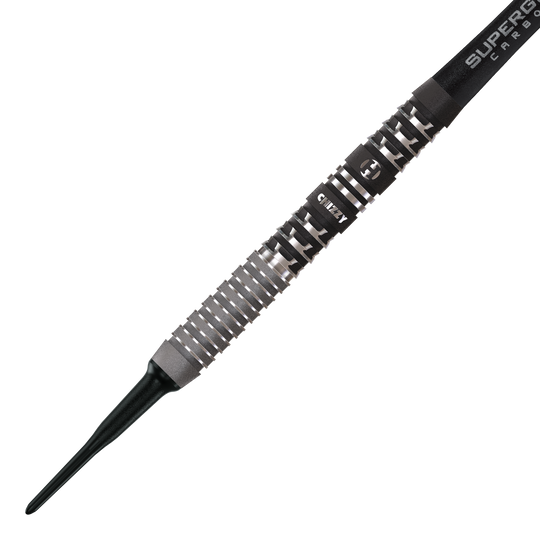 Harrow's Dave Chisnall Chizzy Series 4 zachte darts Das Bild zeigt die Harrows Dave Chisnall Chizzy Series 4 Softdarts. Dies sind spezielle Softdarts, entworfen für präzises Werfen.