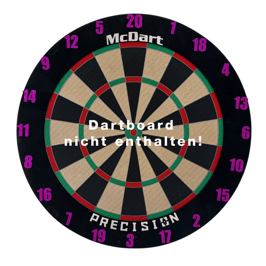 McDart Dartbord Nummerringen / Klassieke Nummerringen Ein lila Board im klassischen Design wird auf dem Foto dargestellt. Das schlichte Design steht im Vordergrund.