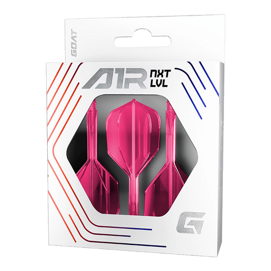 Das Bild zeigt das GOAT A1R No6 Flight-Shaft-System in Neon Pink. Es ist ein moderner Flight-Shaft für Darts.