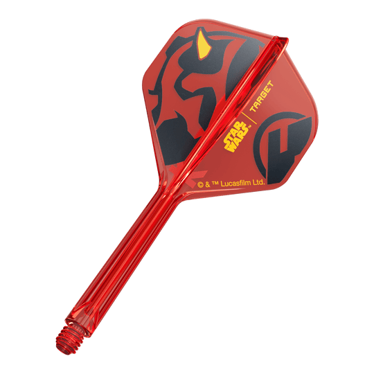 Target Star Wars K-Flex Darth Maul No2 Standaardvluchten Ein Dart-Flight aus der Star Wars KFlex Darth Maul No2 Serie ist abgebildet. Das Produkt hat eine mittlere Länge von 33 mm.