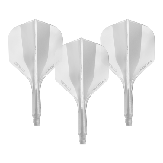 Harrows Solo No2 Flight-Shaft-System - Transparent Ein Darts-Zubehörteil ist im Bild. Keine Produktinformationen vorhanden.