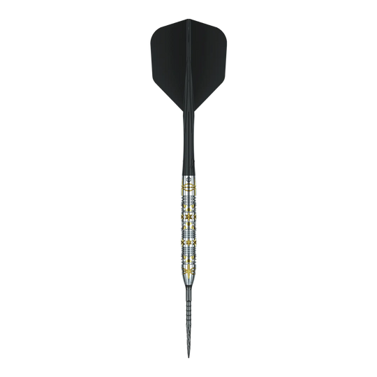 Caliburn Halo H1 stalen dartpijlen - 22,5 g Auf dem Foto sieht man die Caliburn Halo H1 Steeldarts mit 22,5 g. Die Darts haben ein modernes Design und eignen sich für Turniere und Freizeit.