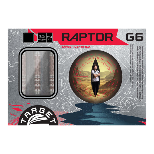 Target Japan Prime Series George Nishitani Raptor GEN6 Soft Darts - 19,5 g Target Japan Prime Series George Nishitani Raptor GEN6 Softdarts mit 21,5g Gewicht sind dargestellt. Diese Darts bieten eine hochwertige Qualität.