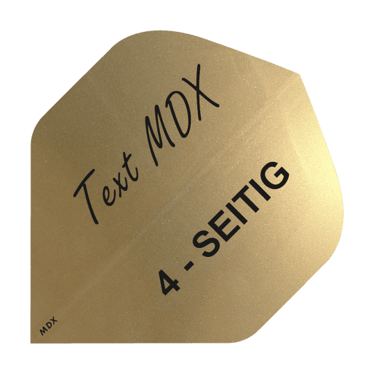 10 set bedrukte metallic meenemers 4-zijdig - gewenste tekst - MDX standaard