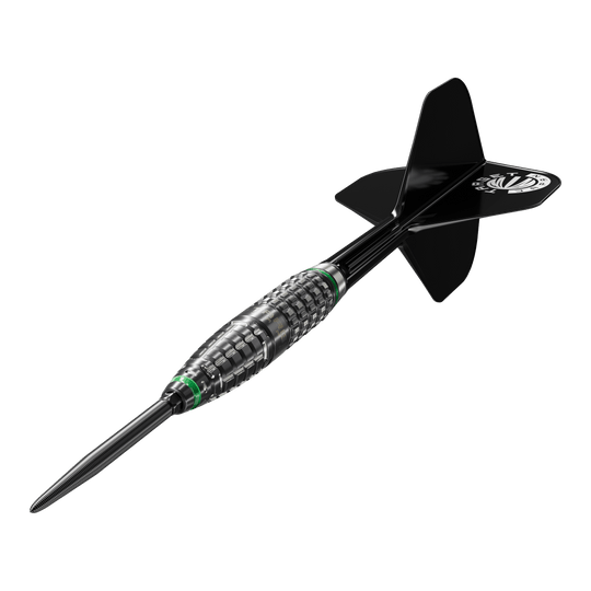 Das Bild zeigt die Target Japan Prime Series Akito Yamagata Scream GEN2 Swiss Point Steeldarts - 23g. Die Steeldarts sind speziell für Präzision und Leistung im Dartsport entwickelt.