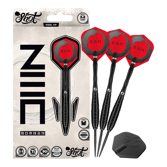 Schiet met ZEN Bomber Turbo Point stalen dartpijlen