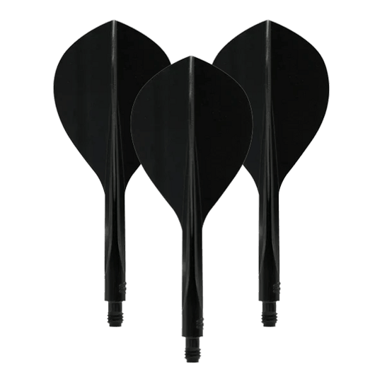 Condor Ax 120 Flight System Teardrop - Zwart Hier ist das Condor Axe 120 Flight-System Teardrop in Schwarz abgebildet. Es handelt sich um einen Flightsatz für Darts.