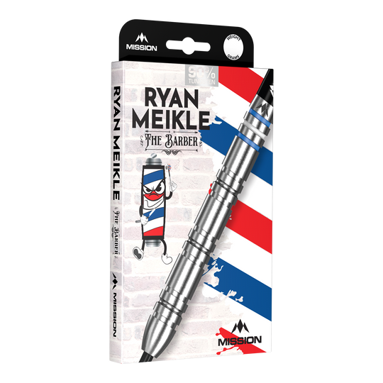 Missie Ryan Meikle The Barber Steeldarts - 23g Hier sieht man die Mission Ryan Meikle The Barber Steeldarts - 23g. Diese Darts zeichnen sich durch ihr einzigartiges Design aus.