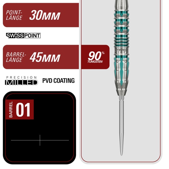 Target Japan Black Marque Pierce Swiss Point stalen dartpijlen Zu sehen sind die Target Japan Black Marque Pierce Swiss Point Steeldarts. Die Darts überzeugen durch ihr modernes Design.