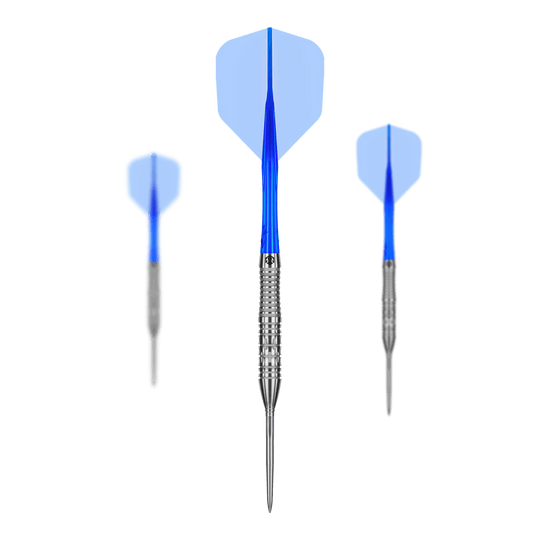 Caliburn Rix EZ-EVO R2 stalen dartpijlen Abgebildet sind die Caliburn Rix EZ-EVO R2 Steeldarts als Set. Das Produkt ist für Dartspieler und Sammler interessant.