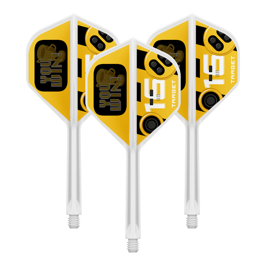 Target K-Flex You Win No2 Standaardvluchten Das Bild zeigt einen Artikel mit dem Dateinamen 410593_Target_K-Flex_YouWin_No2_Standard_Flights_33mm_1Set. Wahrscheinlich ist es ein Set von Dart-Flights in 33mm Größe.