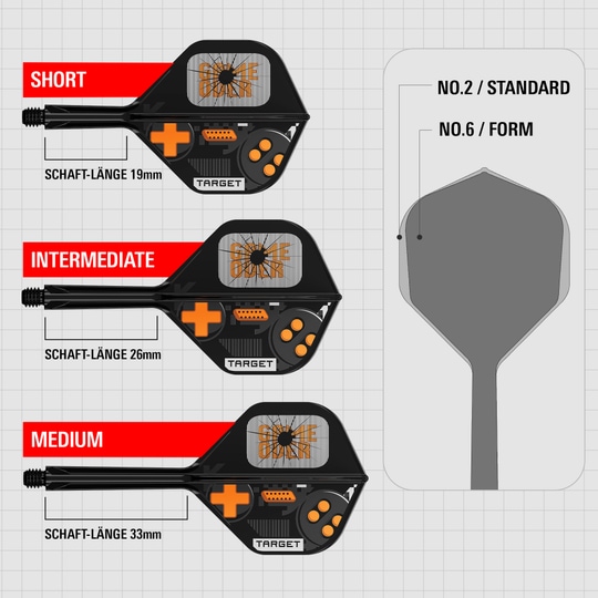 Target K-Flex Game Over No2 standaard flights Abgebildet sind die Target K-Flex Game Over No2 Standard Flights. Diese Flights eignen sich für Dartspieler.