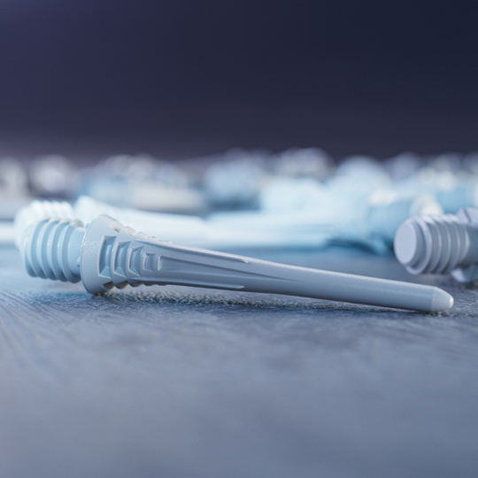 Target Cryo Soft Dart Tips 30 stuks - Wit Target Cryo Softdartspitzen 30er Pack - Weiß ist fotografiert worden. Die Packung enthält mehrere weiße Softdartspitzen.
