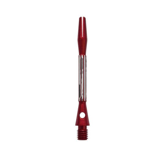 Bulls NL Flash 2 aluminium shafts - rood - 46 mm Das Foto zeigt die Bulls NL Flash 2 Aluminium Shafts in Rot, 46 mm lang. Die Shafts sorgen für mehr Haltbarkeit bei Dartpfeilen.