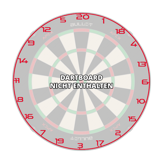Bullet Dartboard Nummerring Das Bild zeigt einen weiteren roten Zahlenring für ein Dartboard. Die Datei heißt BT1000120_Bullet_Dartboard_Zahlenring_Rot_3.