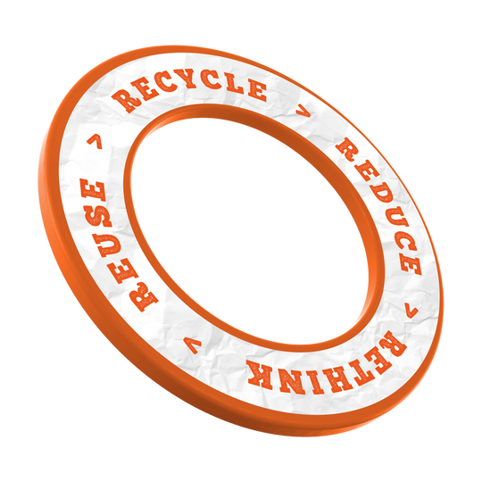 McDart Recyclen Verminderen Heroverwegen Hergebruiken Dartbord Omranding Dieses Bild zeigt einen Artikel mit dem Dateinamen MSF-C8_McDart_Recyle_Reuse_Reduce_Rethink_Surround_NeonOrange_1. Es handelt sich vermutlich um ein Produktbild aus dem McDart-Shop.