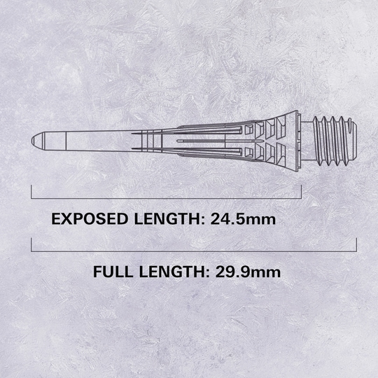 Target Cryo Soft Dart Tips, verpakking van 30 stuks - Zwart Das Bild zeigt die Target Cryo Softdartspitzen im 30er Pack in Schwarz. Diese Pfeilspitzen sind für Softdarts geeignet.