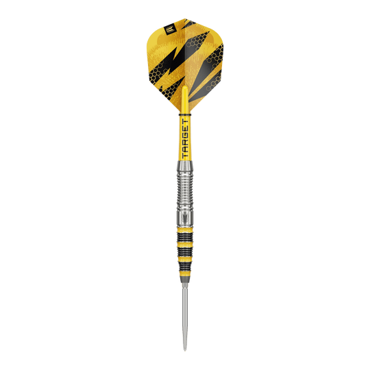 Target Buzz 03 Swiss Points stalen dartpijlen Dieses Bild zeigt Target Buzz 03 Swiss Points Steeldarts aus einer anderen Perspektive. Die Darts zeichnen sich durch ihr präzises Design aus.