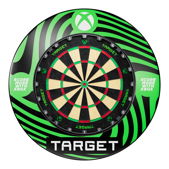 Target Xbox Dartboard Surround-bundel Das Foto zeigt das Target Xbox Dartboard Surround Bundle. Das Bundle eignet sich zur Umrandung und zum Schutz Ihrer Dartscheibe.