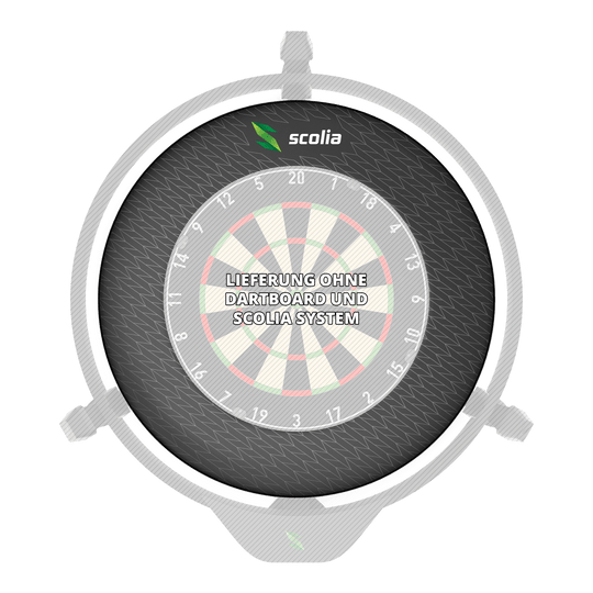 Scolia Signature Dartboard Surround Dieses Bild zeigt den Scolia Signature Dartboard Surround. Es handelt sich um eine Schutzeinrichtung für Dartboards.