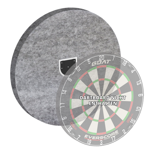 Das Bild zeigt das GOAT Silencer Veil Dampening Schallschutz System. Es ist ein Produkt zur Geräuschdämmung beim Dartspielen.