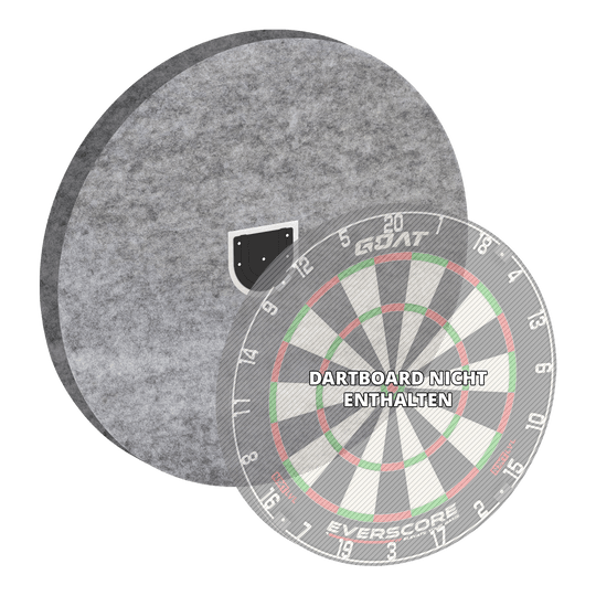 GOAT Silencer Veil dempend geluidsisolatiesysteem Das Bild zeigt das GOAT Silencer Veil Dampening Schallschutz System. Es ist ein Produkt zur Geräuschdämmung beim Dartspielen.