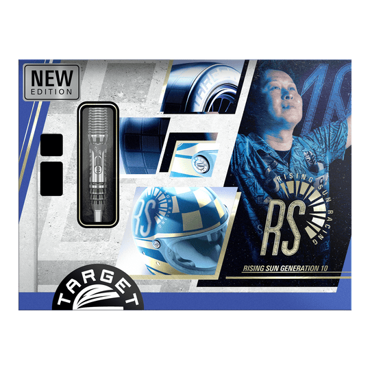 Target Japan Rising Sun GEN 10.5 Swiss Point Steeldarts Das Bild zeigt die Target Japan Rising Sun GEN 10.5 Swiss Point Steeldarts. Die Darts sind stilvoll und für Präzisionsspiele geeignet.