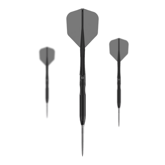 Caliburn Chord C1 stalen dartpijlen - 21,5 g Auf dem Bild ist das Set der Caliburn Chord C1 Steeldarts mit 21,5g zu erkennen. Mehrere Dartpfeile sind zusammen abgebildet.