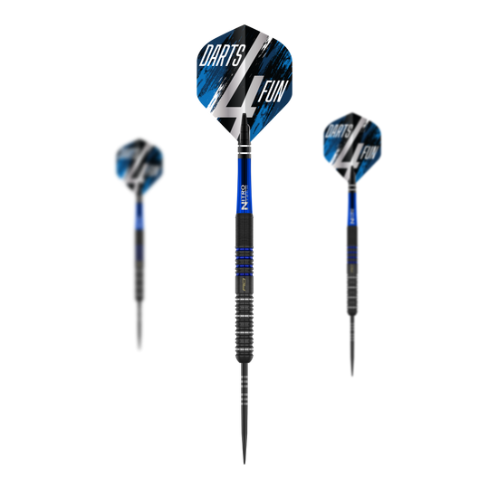 Red Dragon David Williams V1 stalen dartpijlen - 23 g Das Bild zeigt das Set Red Dragon David Williams V1 Steeldarts - 23g. Es sind mehrere Steeldarts im Set abgebildet.