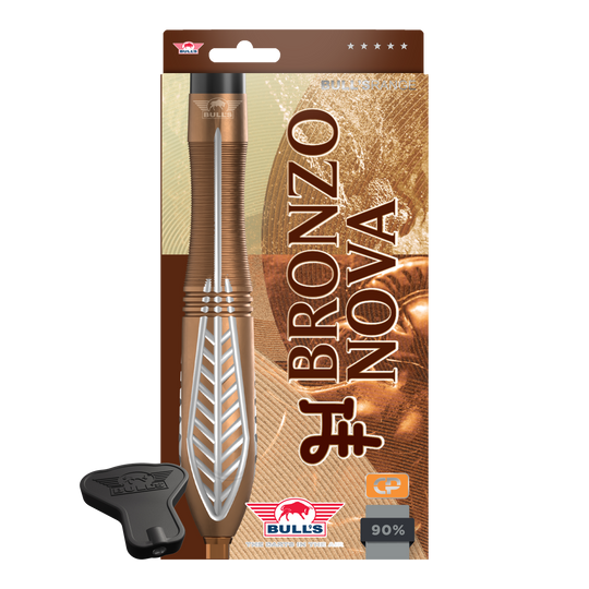 Bulls NL Bronzo Nova Convertible Point stalen dartpijlen Abgebildet sind Bulls NL Bronzo Nova Convertible Point Steeldarts. Das Set erlaubt verschiedene Wurftechniken.